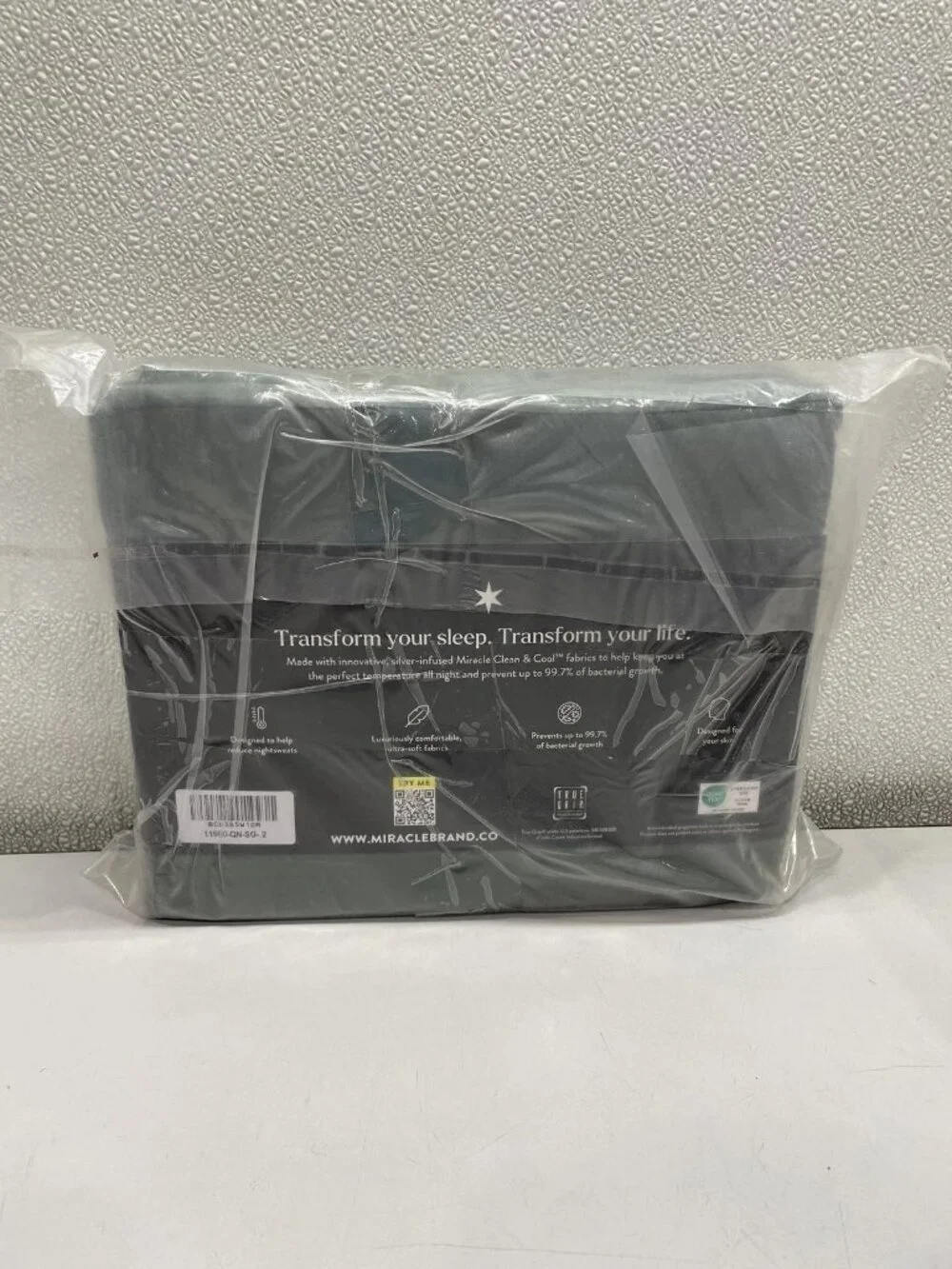 Miracle Made Queen 4pc Luxe Sheet Set, Eucalyptus Sage